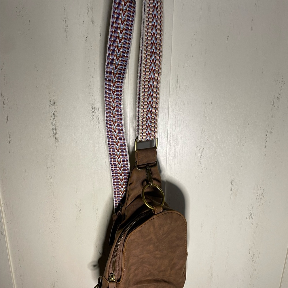 Urban originals liberty Anthropologie brown vegan leather sling bag